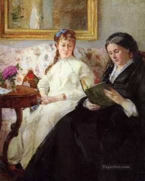芸術家ベルト・モリゾの母と妹 Oil Paintings